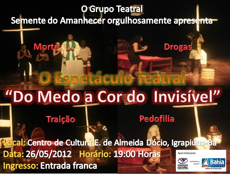 Cartaz do espetáculo Do Medo à Cor do Invisível