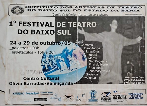 Cartaz histórico do Festival de Teatro do Baixo Sul